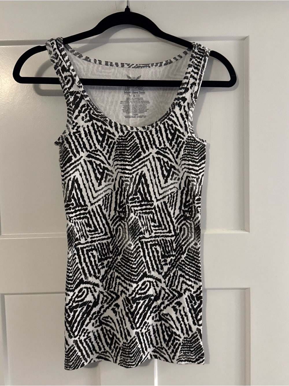 Black & White Geometric Tank Top